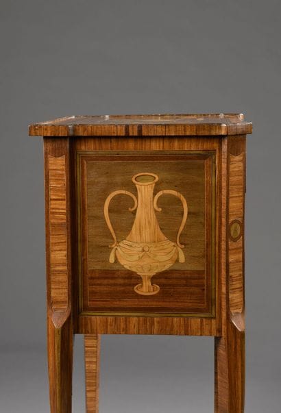 Rosewood veneer and marquetry coffee table...