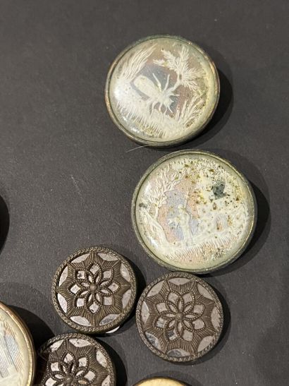Two sets of buttons, end of the 18th c.,...