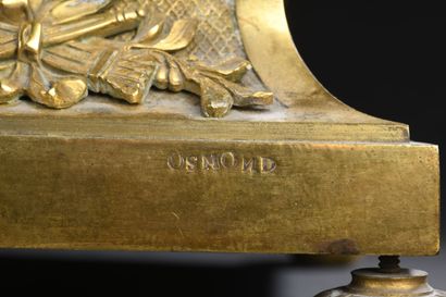 Transitional period chased and gilt bronze...