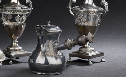 Small silver coffee pot master, Trévoux around...