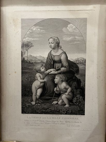 After RAPHAËL
The Beautiful Gardener
Engraving.
Dated...