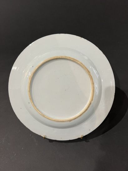 CHINA, 18th century
Porcelain plate decorated...