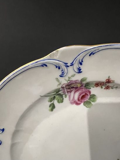 SÈVRES, 18th century, 1769
Plate with palms...