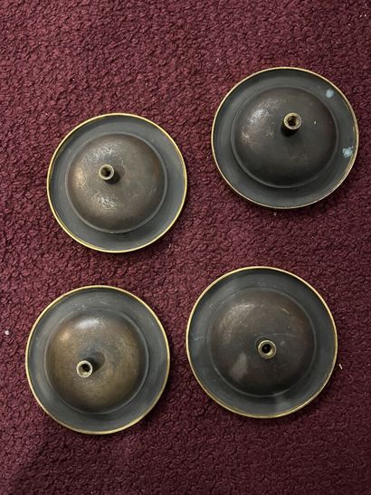 Suite of four Empire period chased and gilded...