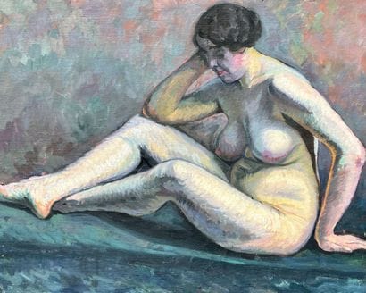 Roger GRILLON (1881-1938)
Nu dans l'atelier,...