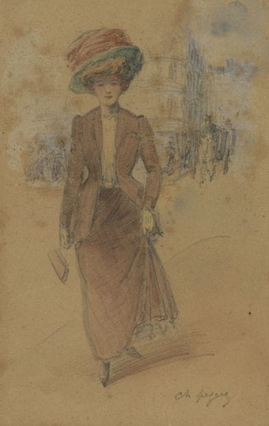 École FRANÇAISE début XXe siècle
Élégante
Dessin...