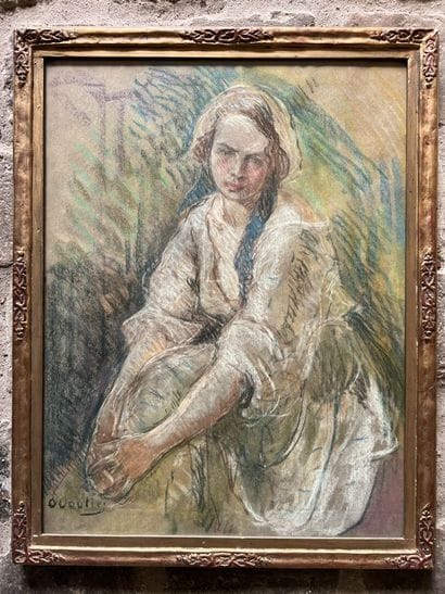 Otto Vautier (1863-1919)
Young seated woman
Pastel...