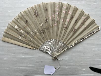 Two fans, late 19th century, one with twisted...
