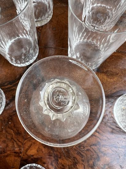 BACCARAT
Vingt verres à eau, signés à la...
