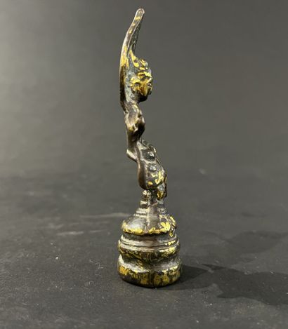 CHINE
Bouddha dans une mandorle en bronze...
