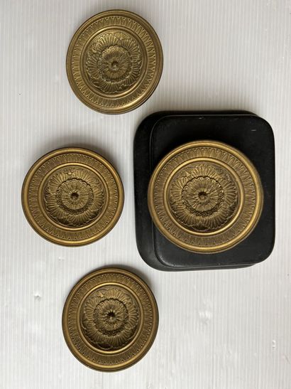 Four chased bronze embrasure holders from...