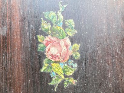 Music box in rosewood, 19th century 
Decorated...