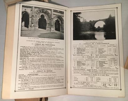 Set of Burgundy cards including: 
- E. Andriveau-Goujon...