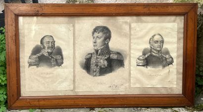 Lot of 9 framed engravings