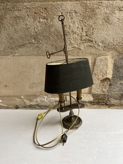 Gilt bronze hot water bottle lamp, early...