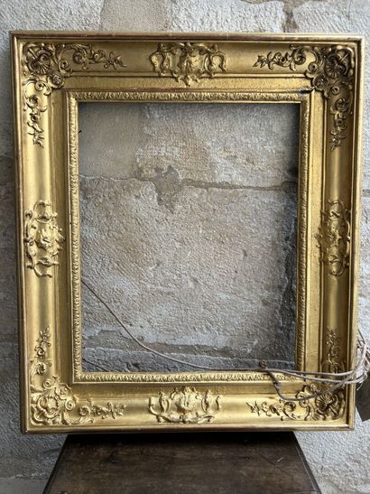 Carved and gilded wood frame from the Louis...