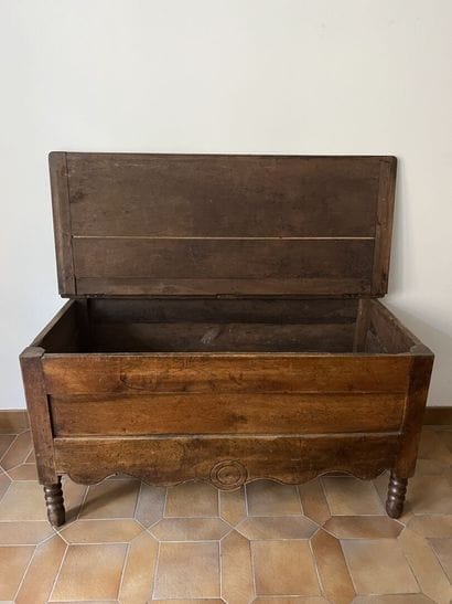 Natural wood chair, late 19th century, standing...