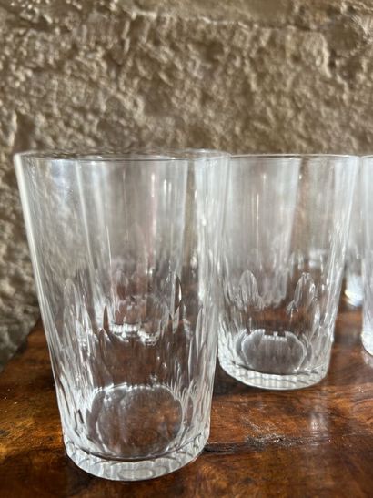 BACCARAT
Vingt verres à eau, signés à la...