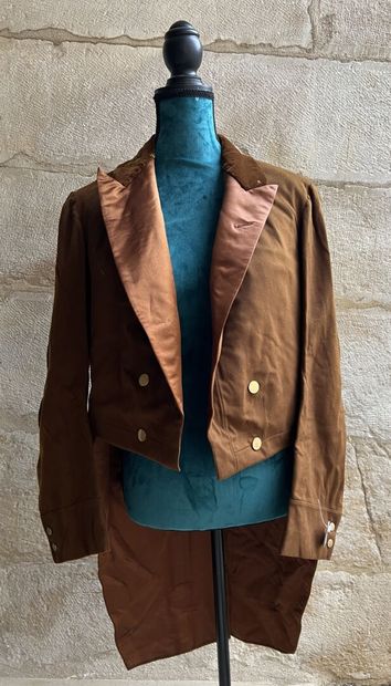 Frac, Second Empire, brown woolen suit with...