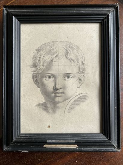 Study sheet, 18th century 
Portrait of a...