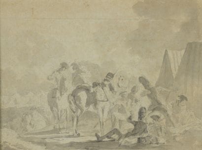 French school of the late 18th century
Soldiers...