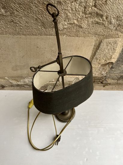 Gilt bronze hot water bottle lamp, early...