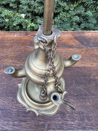Italy, early 19th century
Bronze lamp
H....