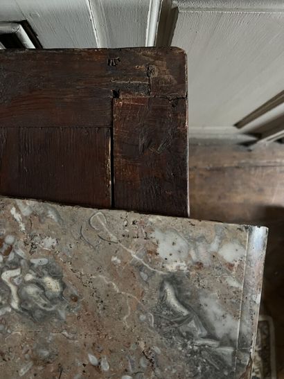 Violet wood veneer chest of drawers stamped...