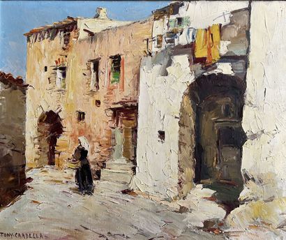 Tony Cardella (1898-1976)
Corsican landscape
Canvas.
54...