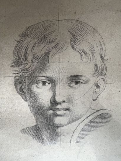 Study sheet, 18th century 
Portrait of a...
