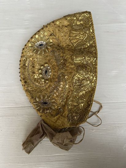 Embroidered headdress, Alsace, early nineteenth...