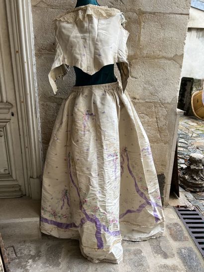 Ball gown, circa 1870-1880, dress in gros...