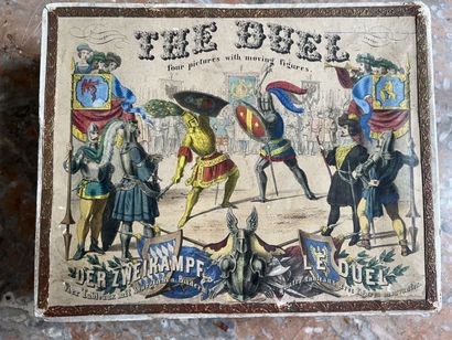 The duel, four paintings with moving figures....