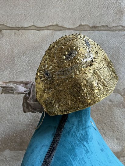 Embroidered headdress, Alsace, early nineteenth...
