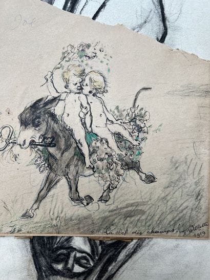 Strong lot of drawings, engravings and sanguines...