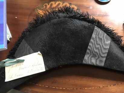 Officer's bicorn, Second Empire period, black...