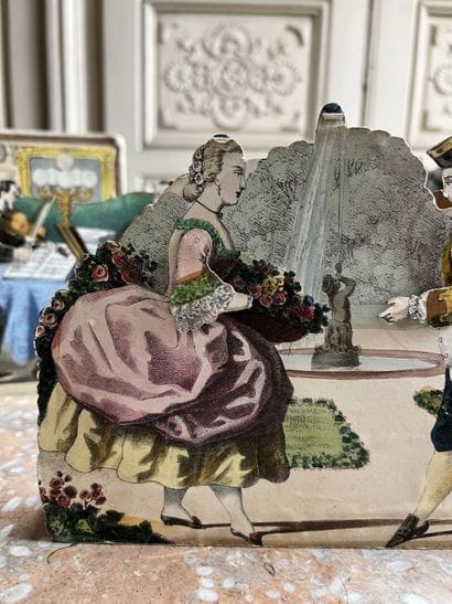 The duel, four paintings with moving figures....
