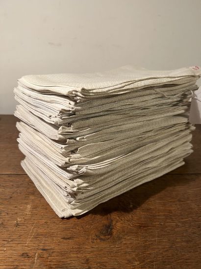 Set of eighteen linen damask napkins called...