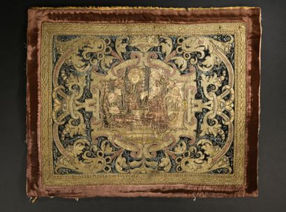 Mise au tombeau, broderie d'orfroi d'une...