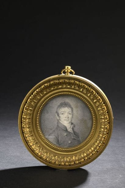 Rare cadre en bronze ciselé et doré d'époque...