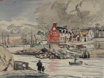 Eugène Véder (1876-1936)
Lot de six dessins
Concarneau...