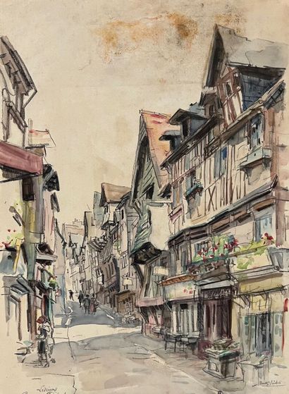 Eugène Véder (1876-1936)
Lot de dix dessins
Lisieux...