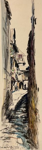 Eugène Véder (1876-1936)
Lot de dix dessins
Lisieux...