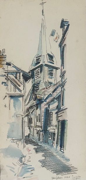 Eugène Véder (1876-1936)
Lot de onze dessins
Honfleur...