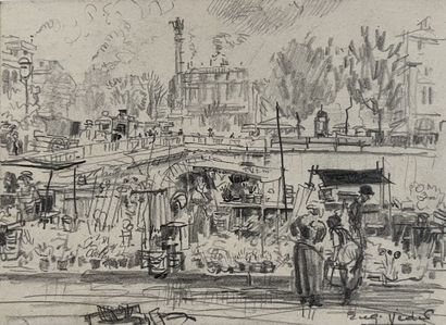 Eugène Véder (1876-1936)
Lot de sept dessins
Paris,...