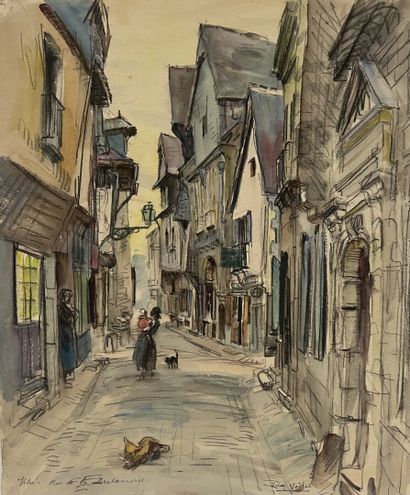 Eugène Véder (1876-1936)
Lot de six dessins
Concarneau...