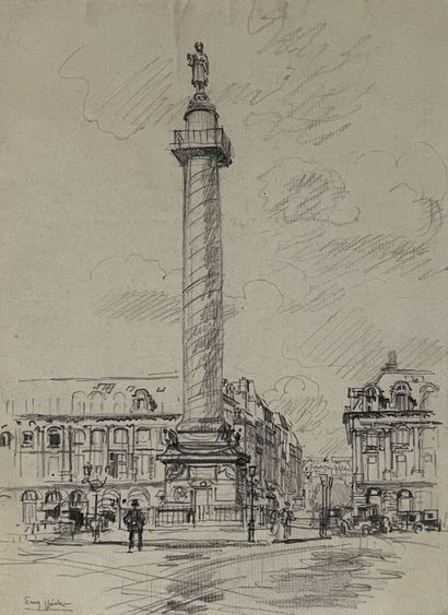 Eugène Véder (1876-1936)
Lot de neuf dessins
Paris,...