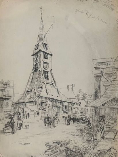Eugène Véder (1876-1936)
Lot de onze dessins
Honfleur...