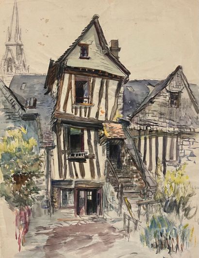 Eugène Véder (1876-1936)
Lot de 14 dessins
Bayeux,...