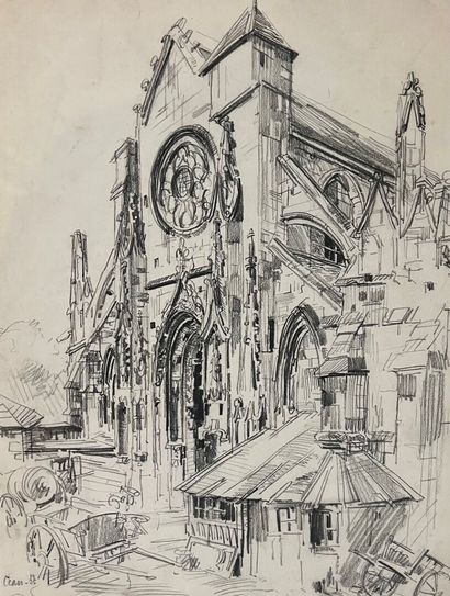 Eugène Véder (1876-1936)
Lot de 14 dessins
Bayeux,...